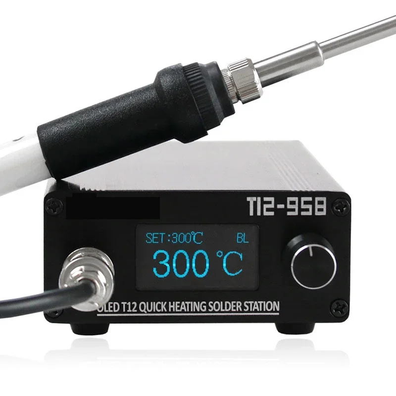 

T12-958 Mini Intelligent Constant Temperature Soldering Station STM32 OLED Digital Adjustable Solder Iron Portable Welding Tool