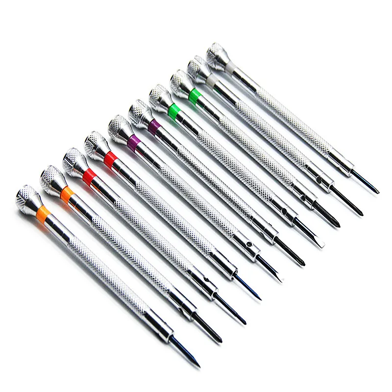 

Wholesale 10PCS/Lot Metal Screwdriver Watch Repair Tool Screwdriver Cross Screwdriver Word 0.8MM 1.0MM 1.2MM 1.4MM 1.6 1.8 2.0MM