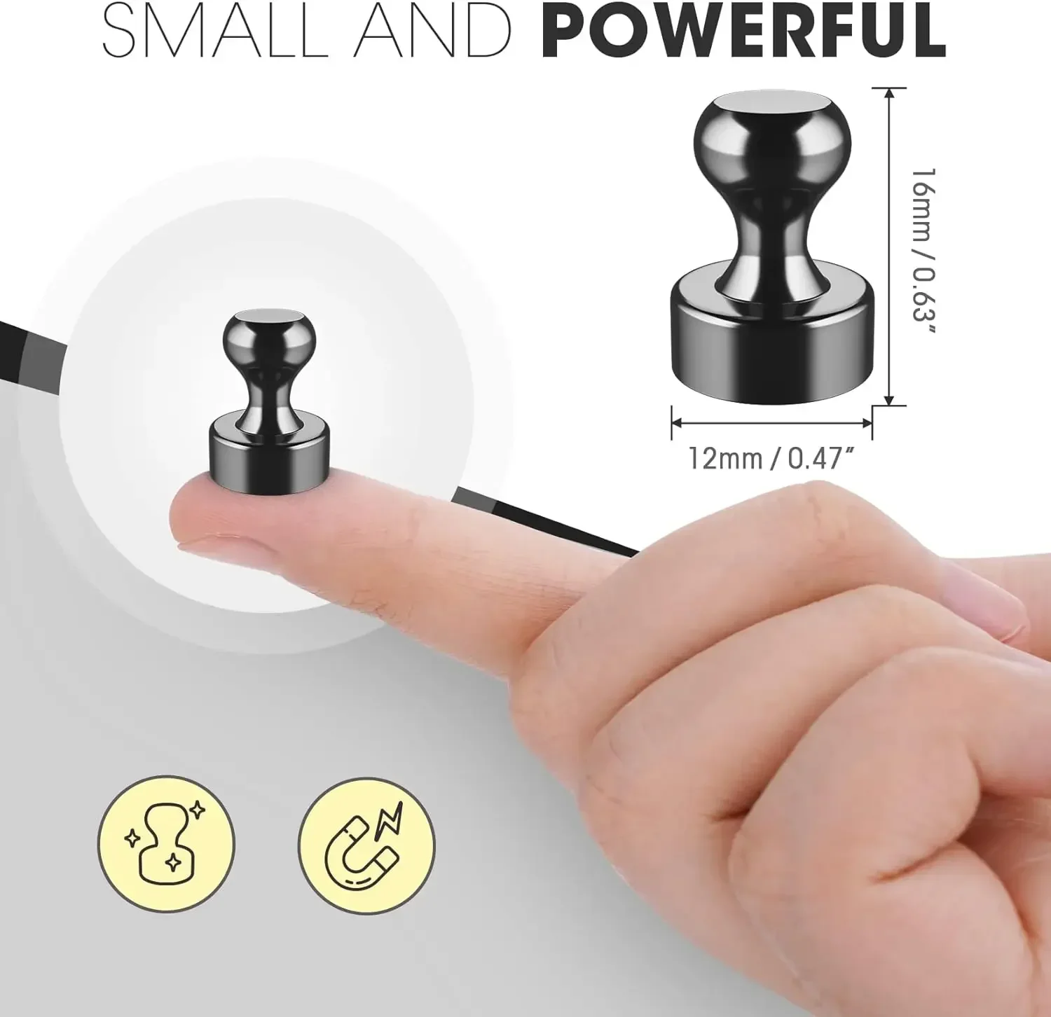 Wholesale Super Strong Magnet PushPin for Rafrigerator Pin Sheet Whiteboard Magnetic Pushpins Sucker Thumbtack Magnets Push Pins