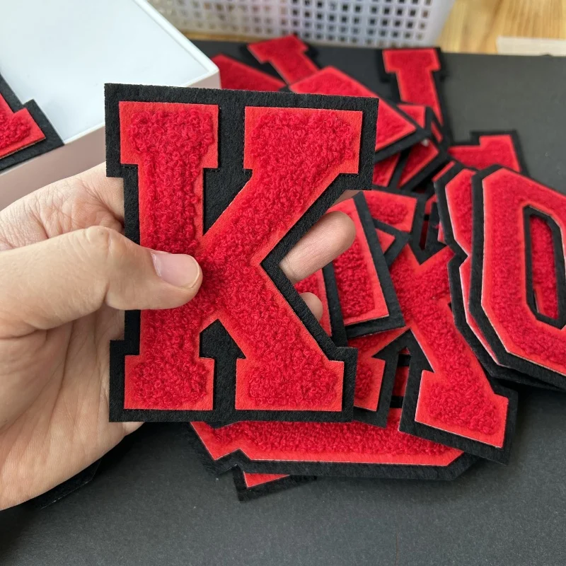 4 Inch Hoodie Letter Chenille Letter Embroidered Patch Iron On Applique for Personalized DIY Clothing