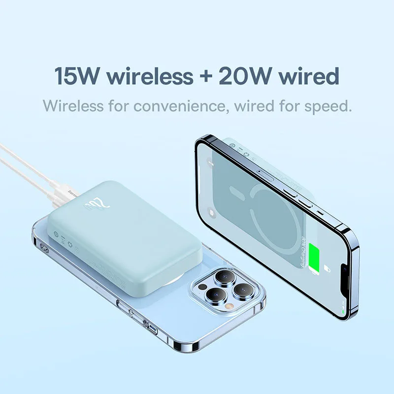 20000mAh Magnetic Power Bank MagSafe Wireless Battery Pack For iPhone 15 14  13