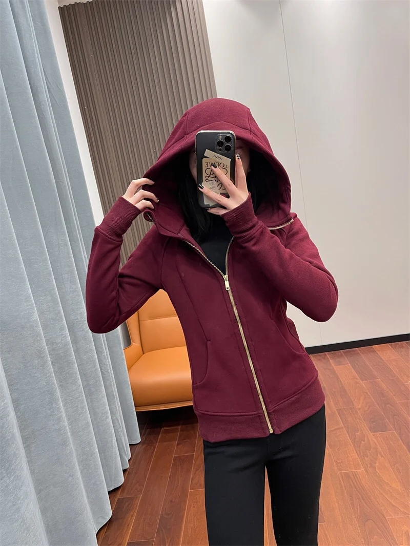 Ladies Cotton Hoodies Jacket Zipper Soft and Lightweight Warm Hooded  Sweatshirt - AliExpress
