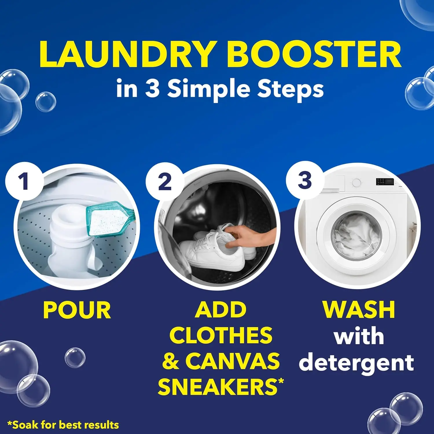 BrightBoost Laundry Whitener & Stain Remover Powder - 300g, Bleach-Free Formula for Brightening Whites & Eliminating Stubborn Stains