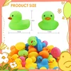 50 PCS Rubber Duck Bath Toys Multicolor Bath Ducks Bulk Float Duck Baby Bath Toy for Shower Birthday Party Favors Gift 2
