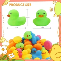 50 PCS Rubber Duck Bath Toys Multicolor Bath Ducks Bulk Float Duck Baby Bath Toy for Shower Birthday Party Favors Gift 2