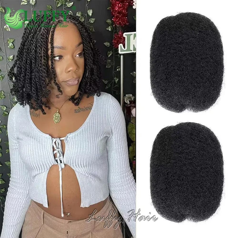 Bulk Human Hair For Twist Afro Kinky Curly Bulk Dreadlock Human Hair For Braiding Crochet Twist hair Extensions 50G