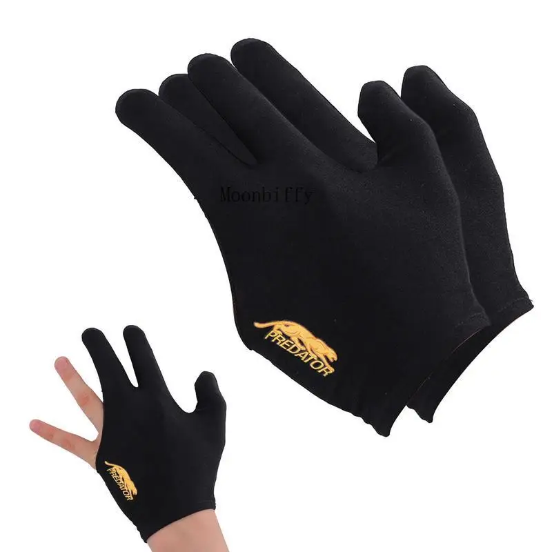 1pc Billiards glove three-finger pool players gloves embroidered slip-proof breathable billiard gloves left hand protective pool gloves billiard accessories