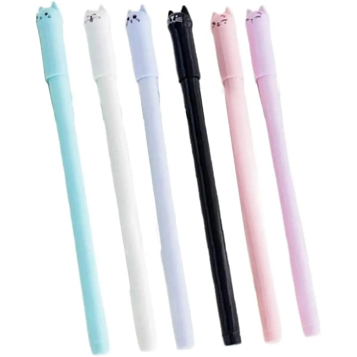 150 Pcs Cute Cat Gel Pens Black Ink Cat for School Office Supplies School Office Supplies Stationery Lovely Gift 5pcs lot lovely plastic unicorn hair bands birthday supplies for kids girls headband with teeth hair hoop chic hair accessories