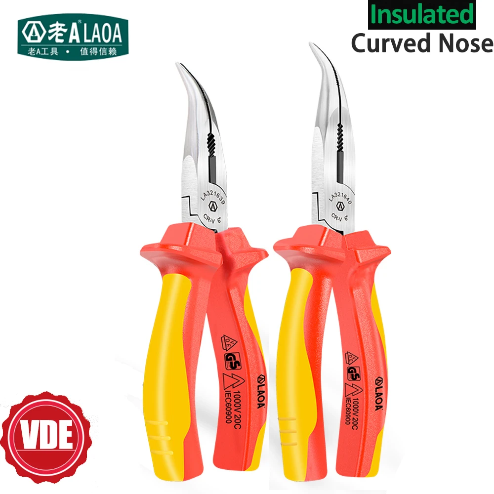 LAOA8InchesInsulatedCurvedNosePliersMultifunctional1000VVDE