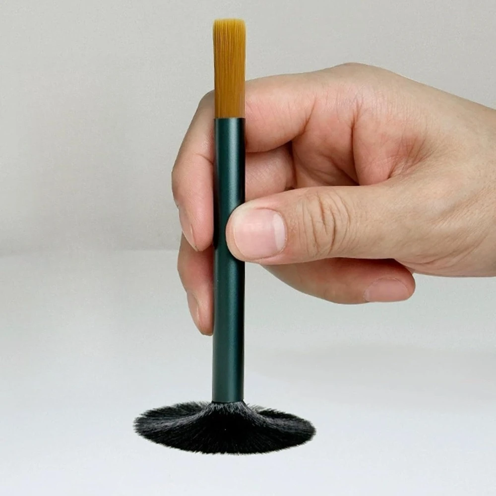Coffee Cleaning Brush Double Head Coffee Grinder Brush Espresso Machine Pot Nylon Barista Brush