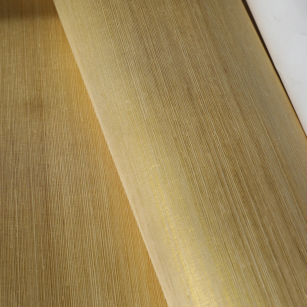 Natural-Grass-Cloth-Sisal-Gold-Metallic-Textures-Wallpaper-For-Home ...