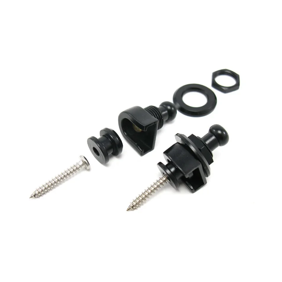 2-Piece Guitar Strap Lock Set with Button - Available in 3 Colors