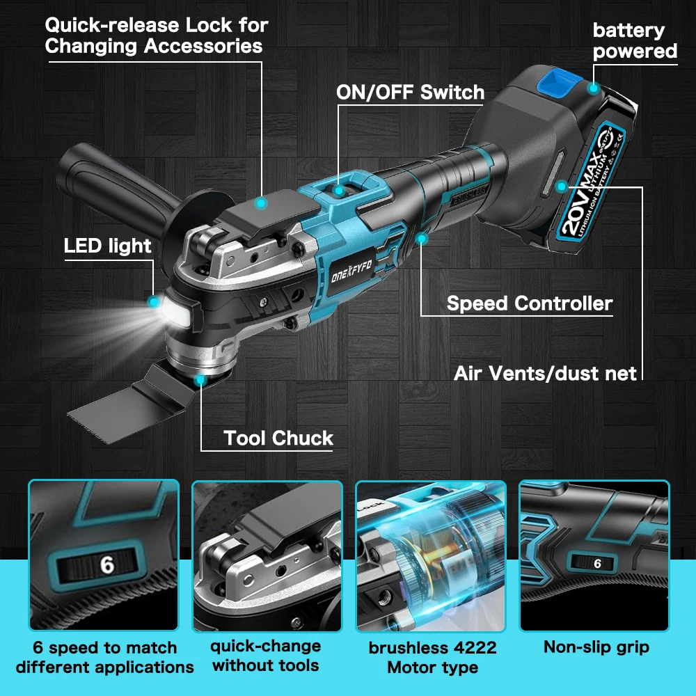 Electric Brushless Oscillating Variable Speed Trimmer Saw Renovation Power Machine Multi-function Tool For Makita 18V Battery electric pruning saw electric trimmer electric multi tool