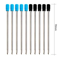 20Pcs 0.5mm Metal Roll Ball Pen Refills 70mm Length for Crystal Diamond Pen 7cm Replaceable Metal Pen Refills Office Business 1