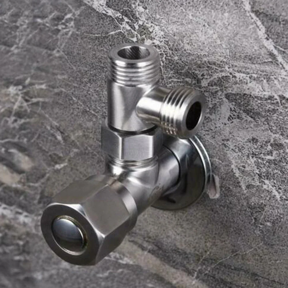 Toilet 304 Copper T Adapter G1/ 2" T-Valve Diverter Valve Three Way Device Hole Water Pipe For Bath Bidet Sprayer Shower NEW
