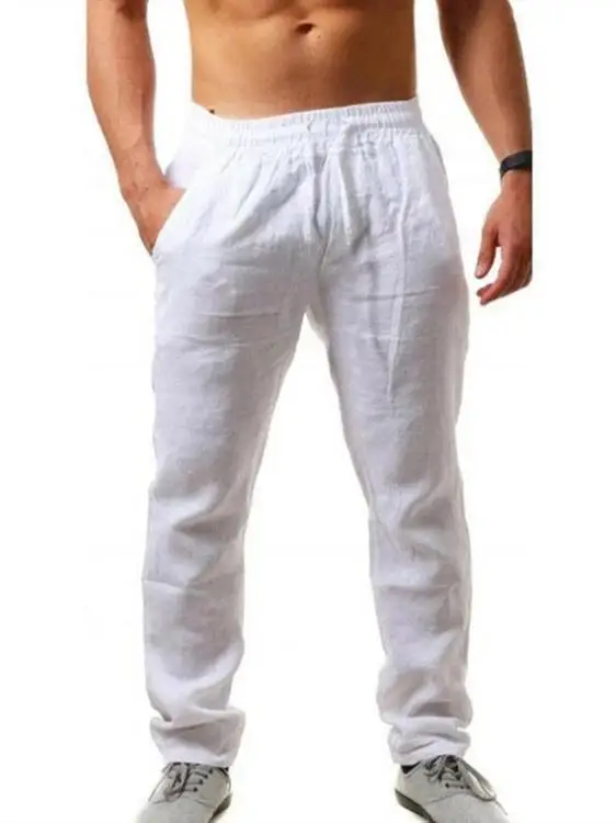 Men's Solid Color Casual SportS Pants With Drawstring