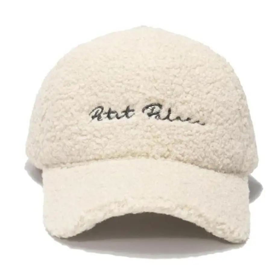 1 Pcs Lamb Wool Hat Versatile For Autumn And Winter Fashionable Plush Duckbill Hat Lamb Wool Baseball Cap