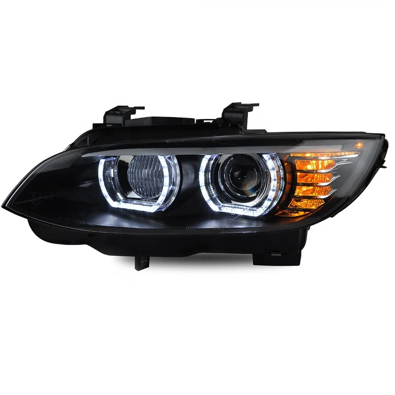 

Автомобильные фары для 3 серий M3 E92 E93 328i 335i 330i 2006-2010 ангельские глазки DRL желтый сигнал поворота