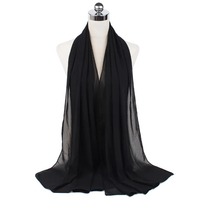 108114-ae6ce3.jpg Femmes musulmanes en mousseline de soie Hijab châles écharpe Modal coton Jersey Hijabs plaine douce pour femme musulman Voile bandeau 70*180 cm islamique