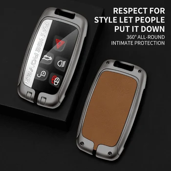 Custodia per chiave auto in lega di zinco Shell per Land Rover Range Rover Sport Evoque Freelander Velar Discovery 4 Jaguar XE XJ XF Guitar - Custodia per chiave auto in lega di zinco Shell per Land Rover Range Rover Sport
