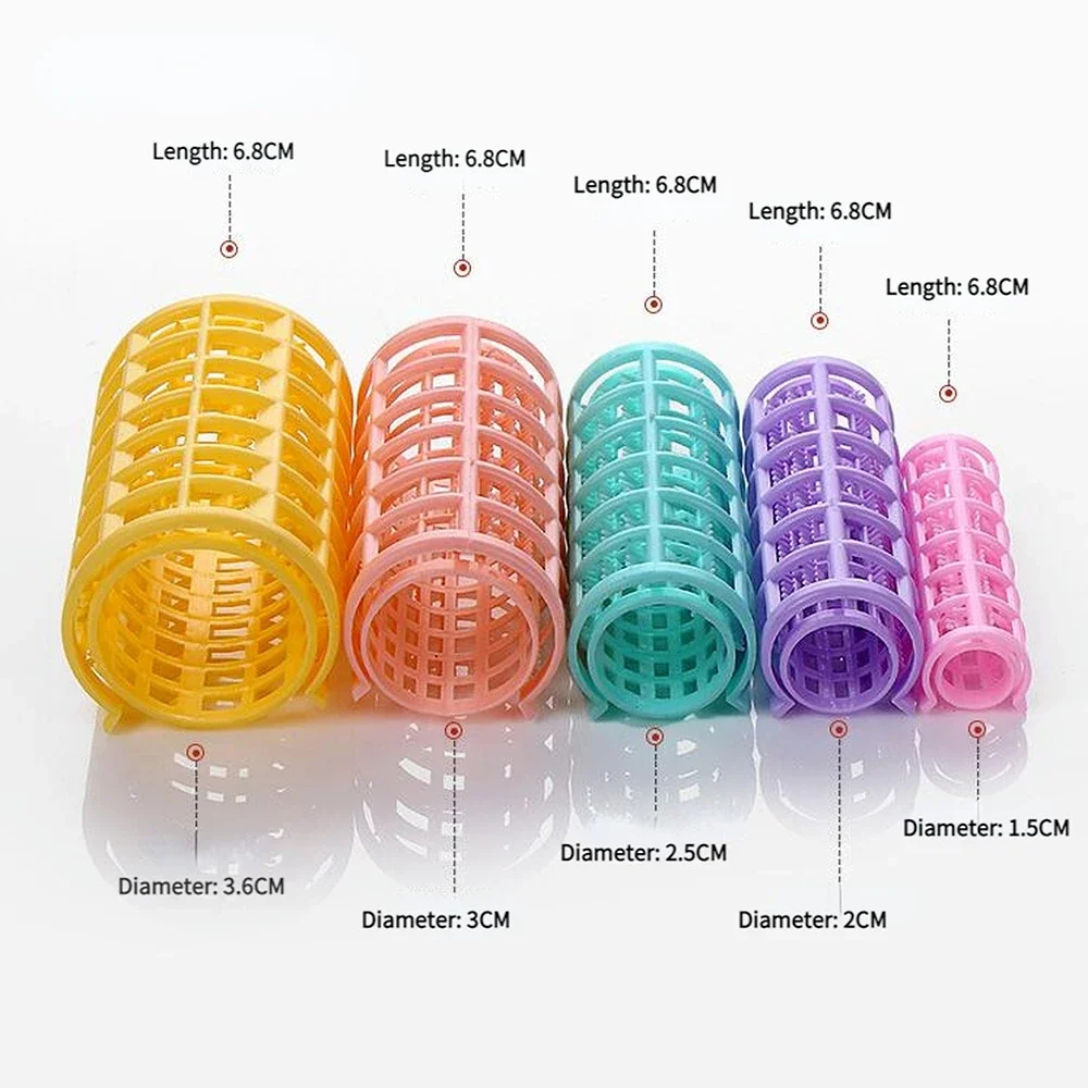 Plastic 6 8 10 12 14Pcs No Heat Heatless Hair Curler Hair Rollers Lazy Curls Root Perm Rods Bangs Curling Rod Styling Tool Hair Styling Tool Hair Curling Tools