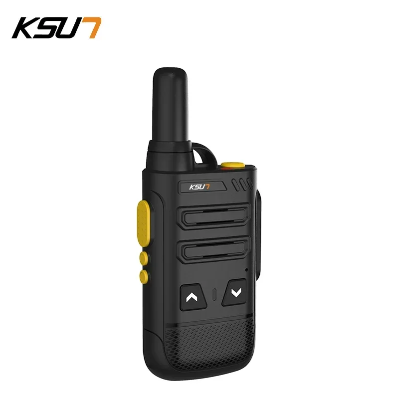 KSUN Mini Two-Way Radio, Kids Walkie Talkie Transmitter, Rechargeable, Slim Uhf, 16 Channels, For Hotel Site Outdoors