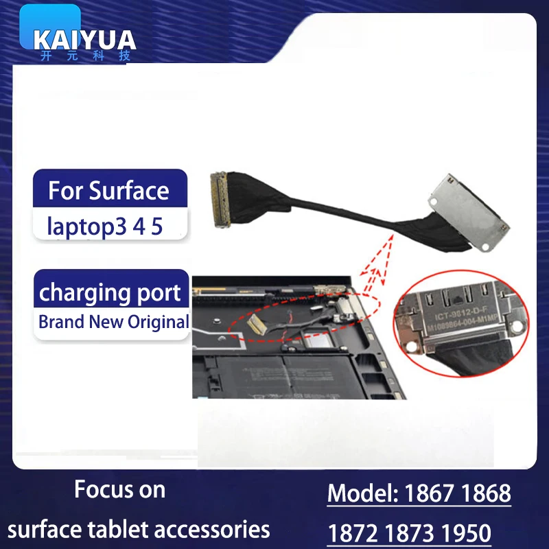 Per Microsoft Surface Laptop 345 Dock Port Ricarica Dc In Ac Jack Charge Connector 1867 1868 1872 1873 1950 Nuovo Di Zecca Originale