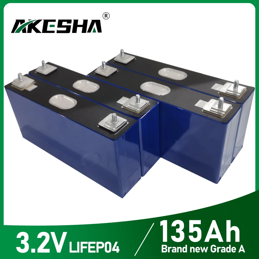 

4PCS 3.2V 135ah Lifepo4 Rechargeable Battery DIY 12V 24V 36V 48V Deep Cycle for Electric Cars Golf Forklift Power Fast Delivery