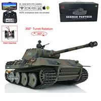 1/16 Heng Long 7.0 Plastic Panther FPV Camera RC Tank 3819 W/ 360° Turret Steel Gearbox Smoke Engine Soldiers Adult Toy TH17287 2