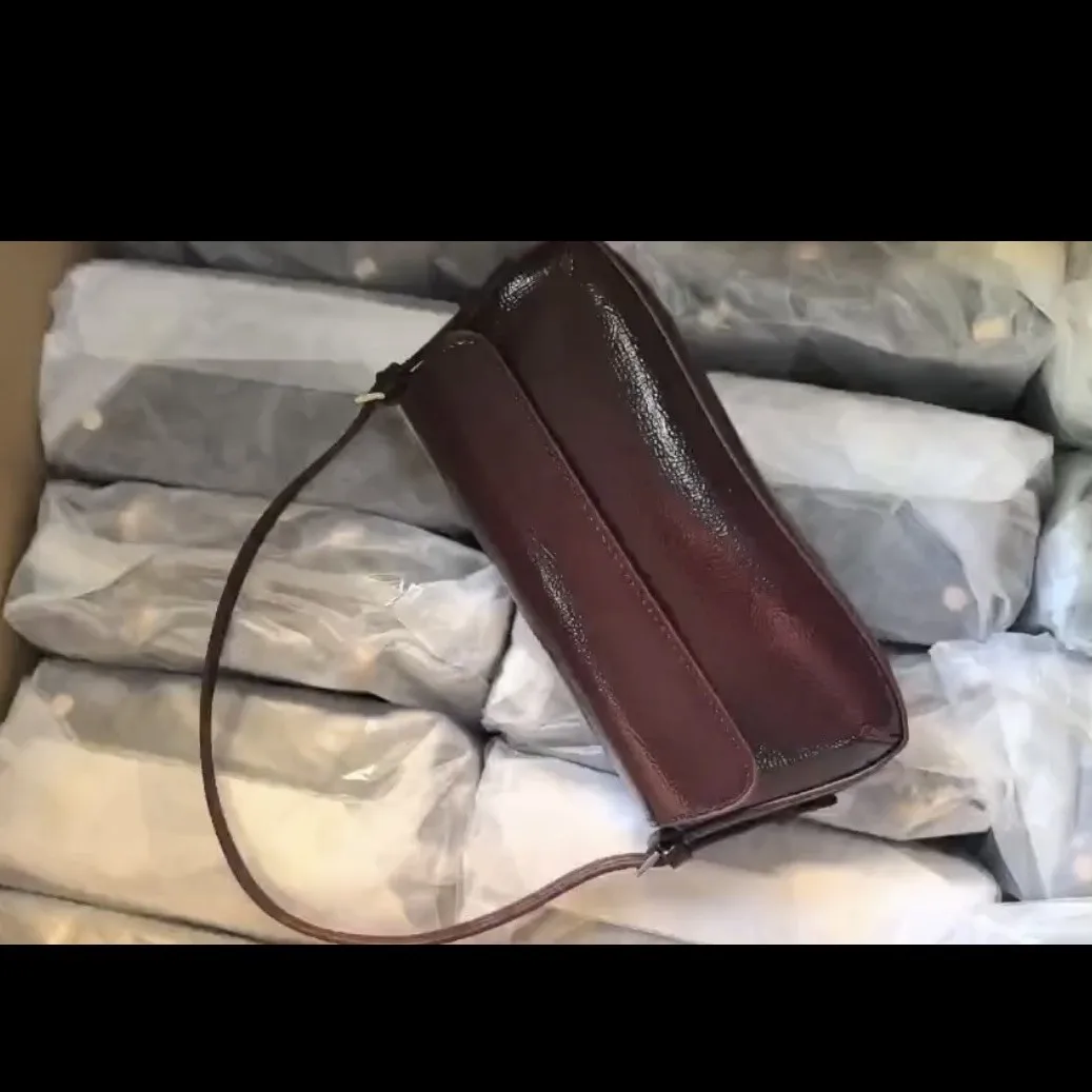 Fashion Patent Leather Underarm Bag Small Cover Flap Shoulder Bags for Women 2025 New Light Designer Women's Handbags Purses