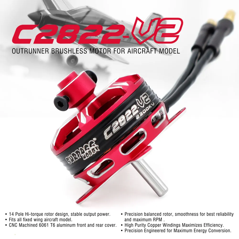 SURPASS HOBBY Brushless Motor 2-5S for RC Aircraft Plane Multicopter