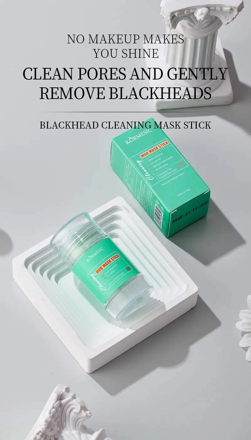 Description Picture 4 of itemOriginal Facial Remove Blackhead Niacinamide Solid Mask Treat Acne Blemish Black Dots Clean Stick Cream Shrink Pores Skin Care