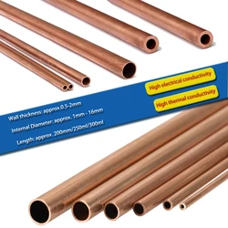 Premium Red Copper Tubing - Various Sizes Available - 18x16x250mm x1pcs