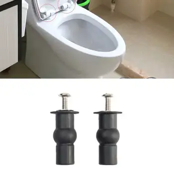 Parafuso de expansão para assento de vaso sanitário, 2 peças, fixação superior do buraco da dobradiça, porca de poço, parafuso de borracha de volta às paredes, acessórios de cobertura de vaso sanitário 1