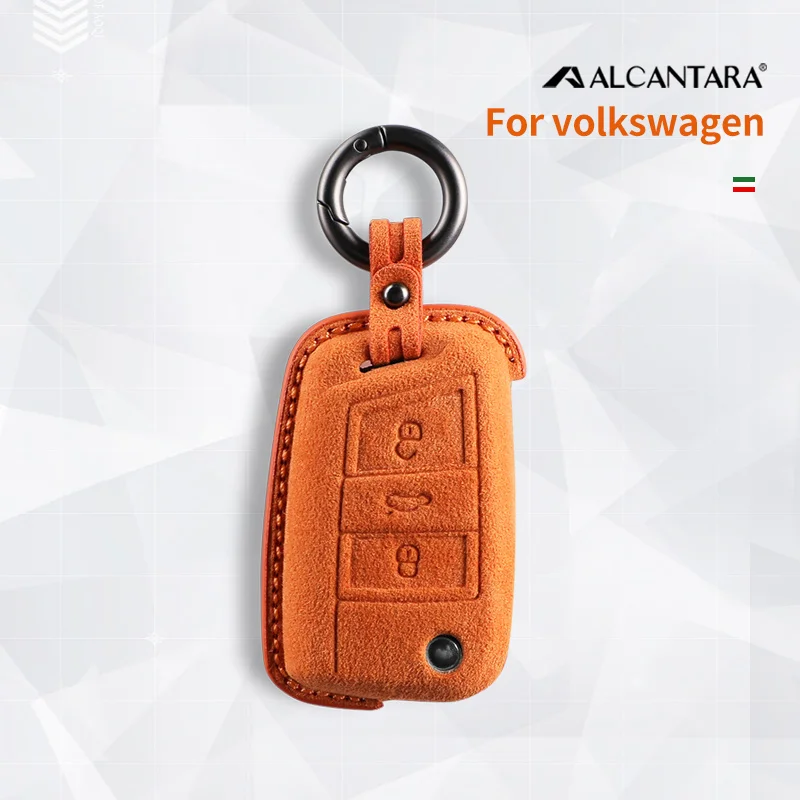 

Alcantara Key Case Cover Holder For VW Volkswagen Tiguan Mk1 Mk2 Magotan Passat B5 B8 Polo Golf 4 5 6 7 Mk7 Jetta Polo Eos