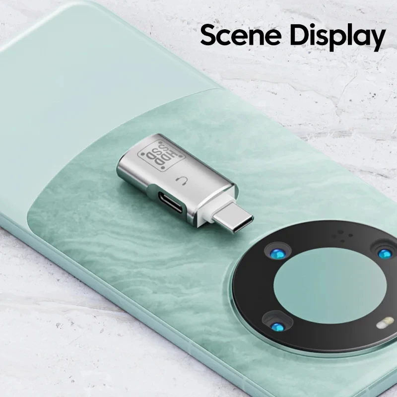 Universal USB-C OTG Adapter & Fast Charger with Audio and U Disk Reader Functions