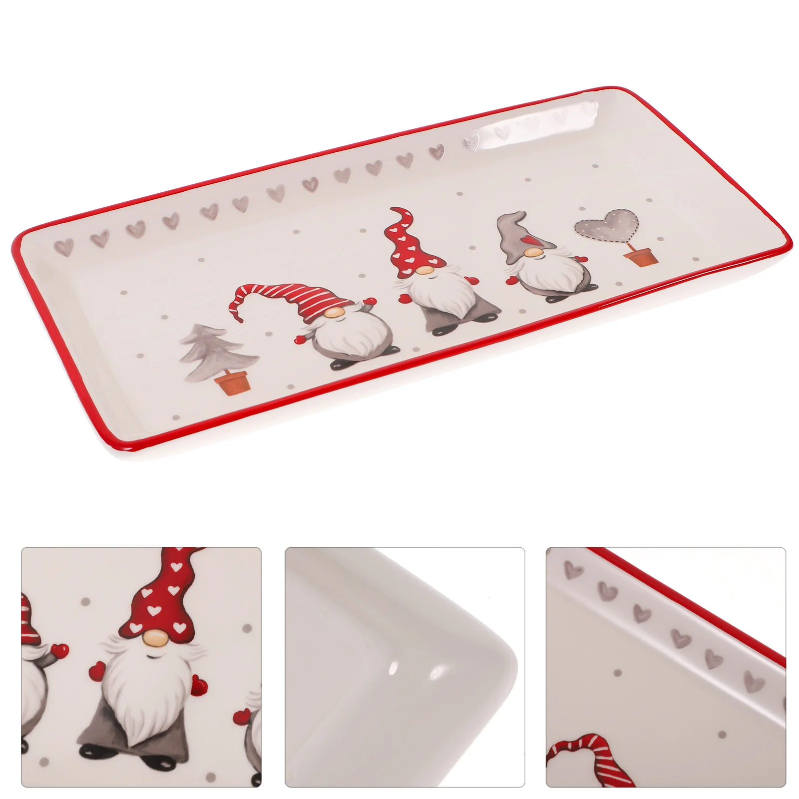 

Ceramics Christmas Steak Plate Salad Dish Dessert Serving Storage Nordic Style Food