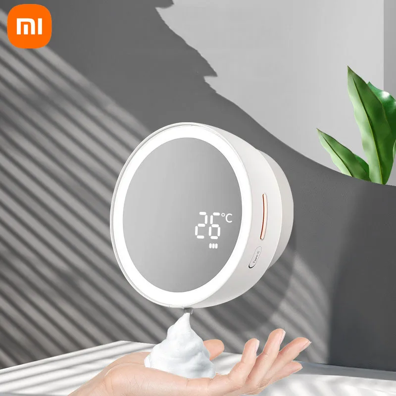 

Диспенсер для жидкого мыла Xiaomi, HD лупа, светодиодный индикатор температуры, автоматический диспенсер для мыла с чистящей пеной