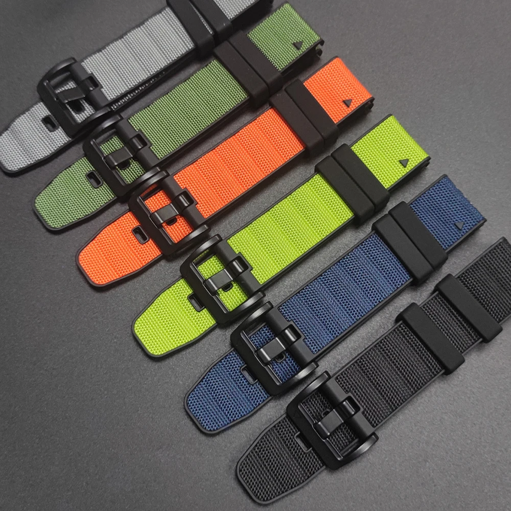 Versatile Quick Release Nylon+Silicone Strap, 22mm/26mm