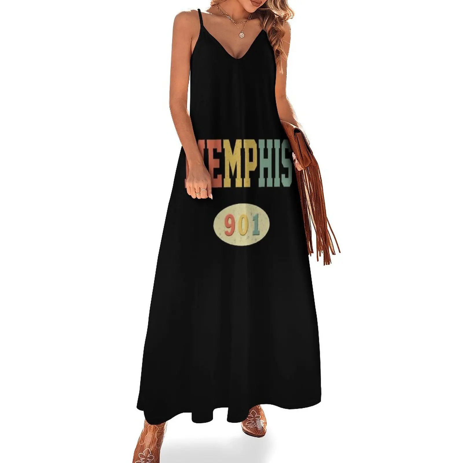 

Memphis 901 Area Code Sleeveless Dress Evening dresses Woman clothing