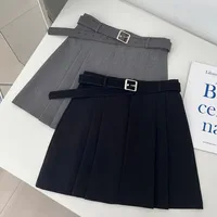 Lucyever Preppy Style A-Line Skirt for Women Summer New High Waist Black Gray Pleated Skirts Female Casual Student Mini Skirts - Image 4