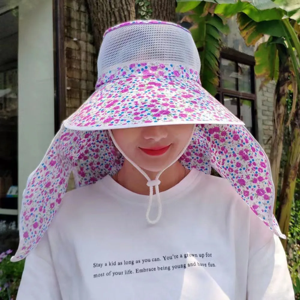 자외선 차단 티 따기 모자, 얼굴 및 목 보호, 넓은 챙 태양 모자, 선 바이저, 얼굴 목 커버, 어부 모자
