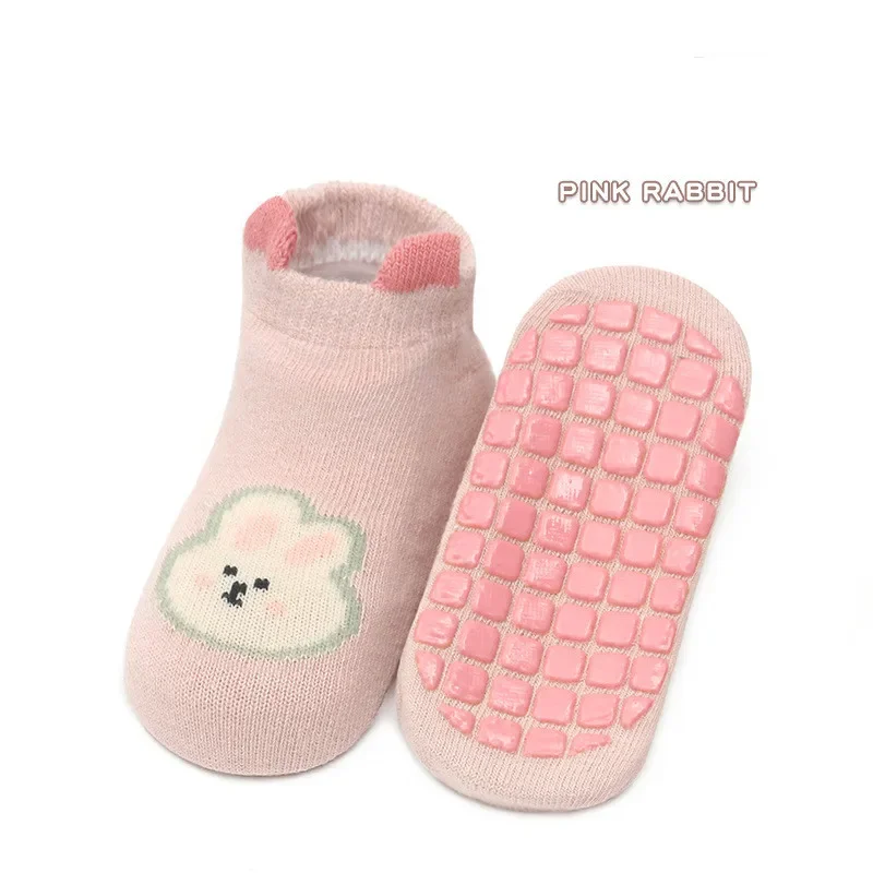 Cute Three-dimensional Cartoon Low-top Baby Boat Socks Baby Boys and Girls Trampoline Socks Small Ears Non-slip Floor Socks
