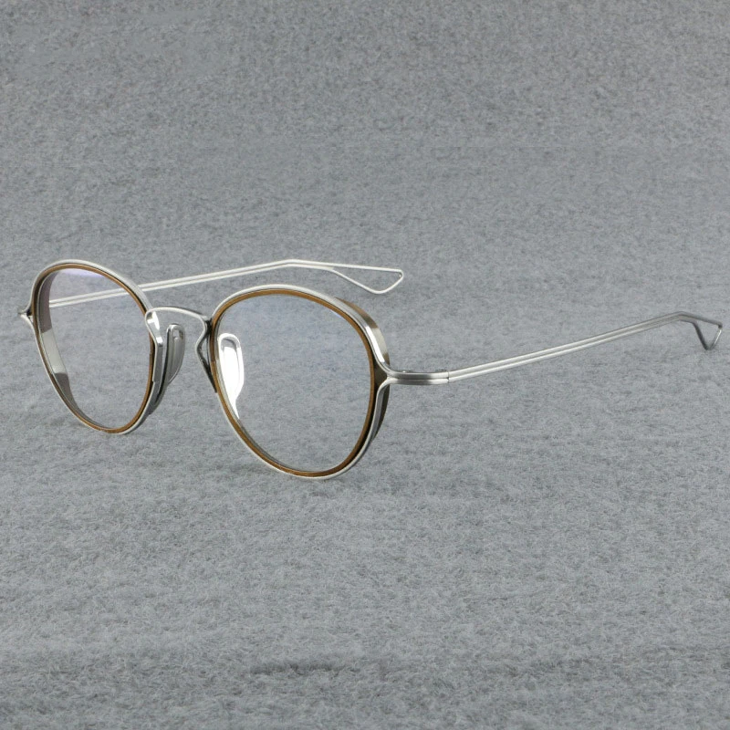 

Luxury Pure High Quality Titanium Glasses Frame Spectacles Women Men Round Eyewear Classic Full Optical Eyeglasses Frames