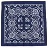 68CM Retro Blue Red Paisley Large Square Bandana Cotton Hip Hop Headband Scarf 6
