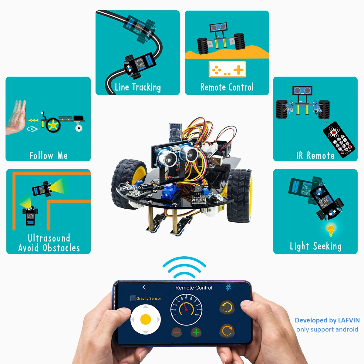 2WD Multi Robot Car for Arduino Kit Smart V2.0 DIY Robotic Car Programming Codes for Learning And Educational Complete Set - Image 2