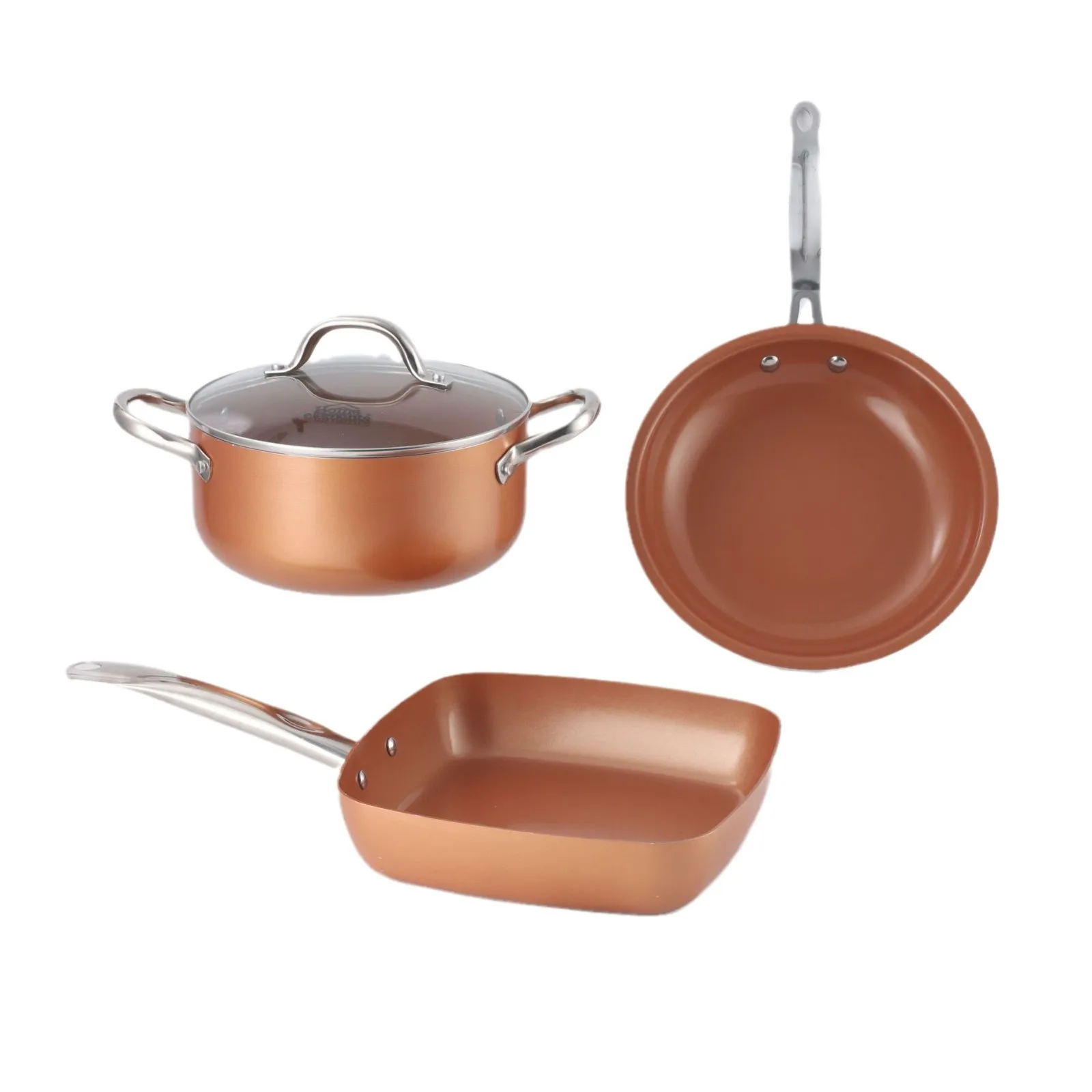 Nonstick Pot Skillet 1PC, Aluminum Long Handle Cookware with Grip Handle Frying Pan, Versatile Easy Cooking Frying Pan Cookware