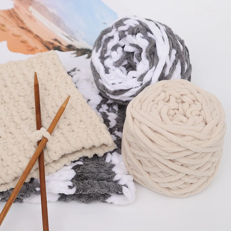 100g 1Pc  Velvet hand Knitting Yarn Polyester Crochet Yarn knit Scarf slipper Hat line Cushion Doll Slippers threads 50m1968in 4
