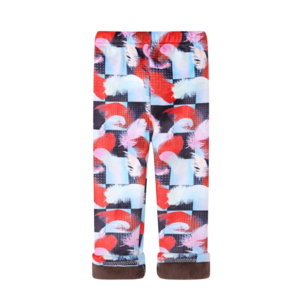 Girls Printed Leggings,Skinny Trousers,Cotton Slim Pants,Elastic Tights Autumn Thicken Outdoor Bottoms,Kid Colorful Leggings