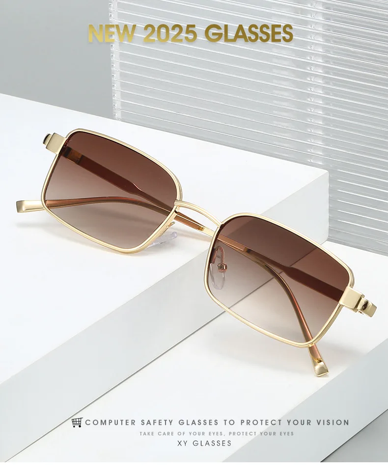 Lavyre Rimless Rectangle Sunglasses
